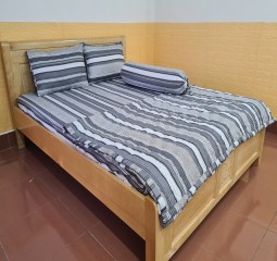 BỘ CHĂN DRAP 100% COTTON LỤA CAO CẤP 5 MÓN 1M8X2M HQ 709